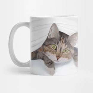 Peeking Out Kitty Mug